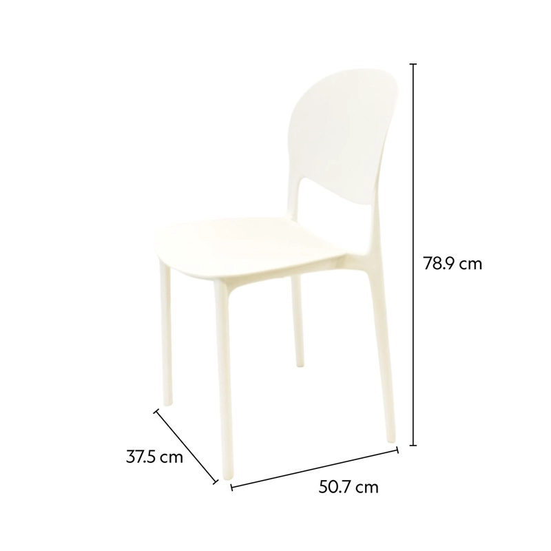 SILLA PLASTICO APILABLE DECO SEVILLA BLANCA ESCANDINAVIA - 7