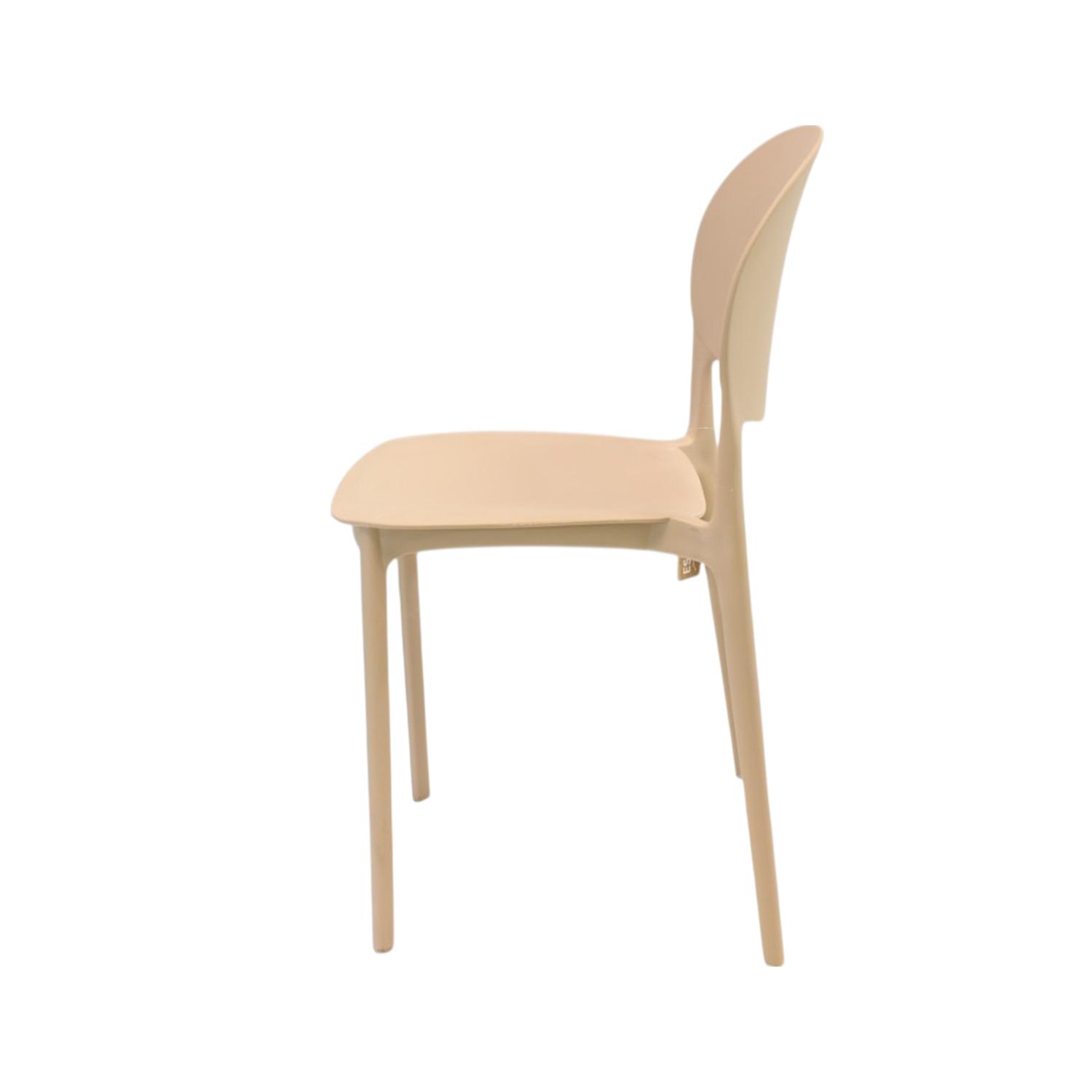 SILLA PLASTICO APILABLE DECO SEVILLA BEIGE ESCANDINAVIA - 4