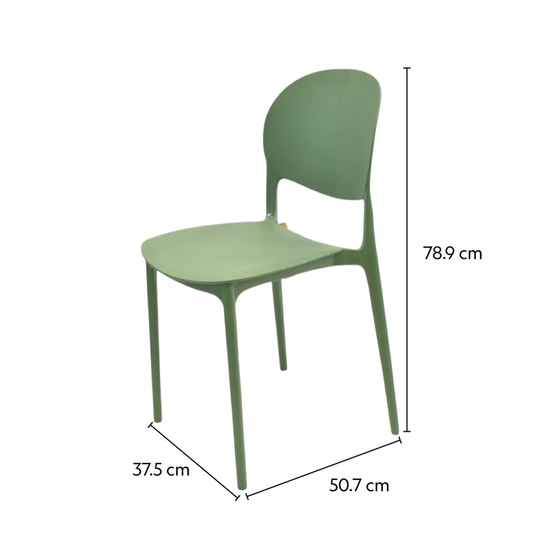 SILLA PLASTICO APILABLE DECO SEVILLA VERDE ESCANDINAVIA - 4