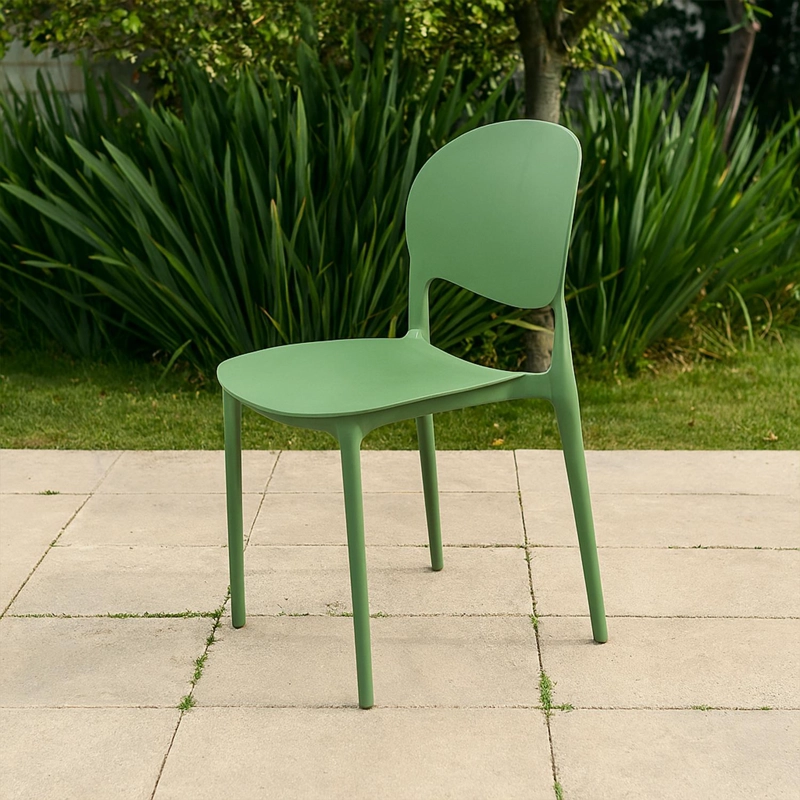 SILLA PLASTICO APILABLE DECO SEVILLA VERDE ESCANDINAVIA - 6