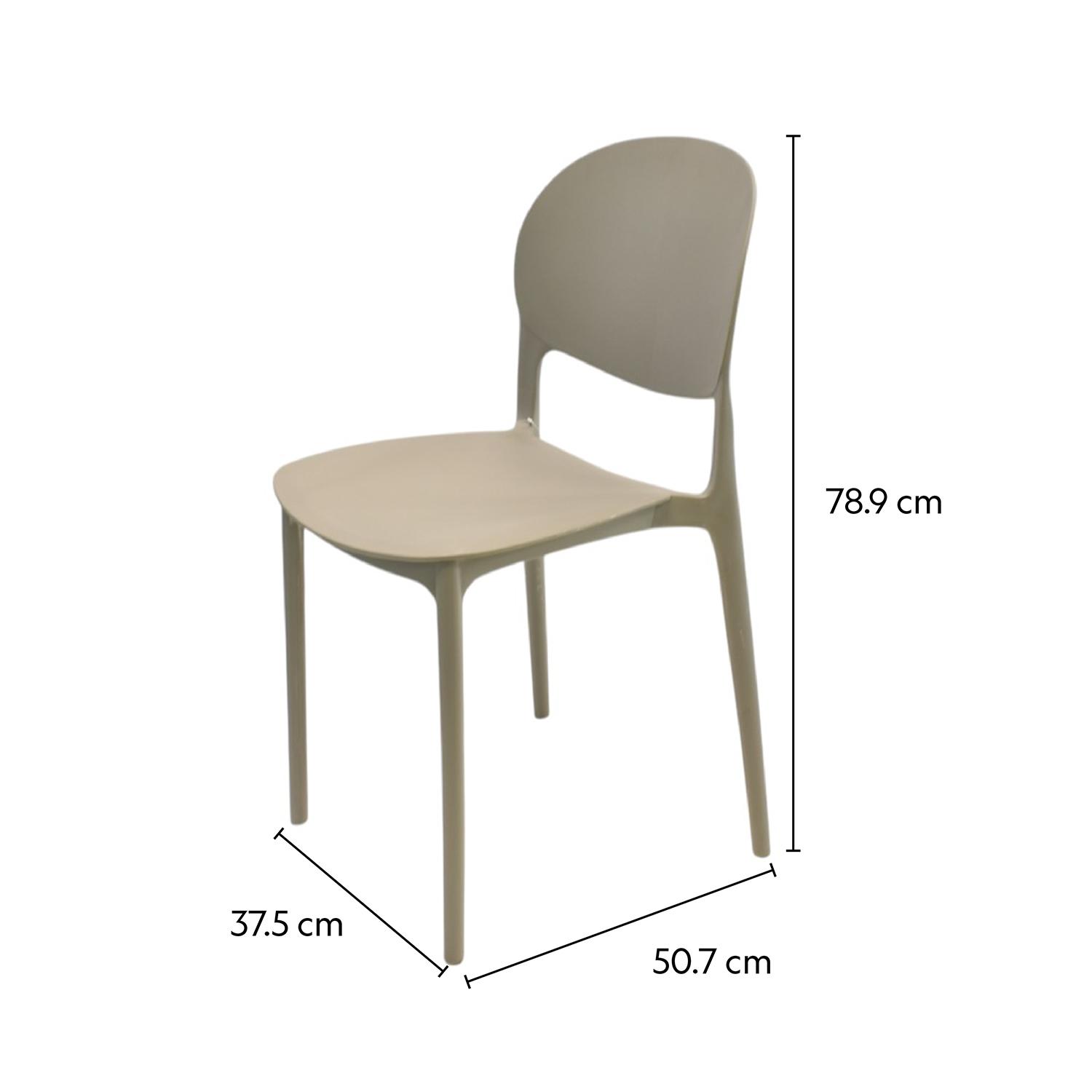 SILLA PLASTICO APILABLE DECO SEVILLA GRIS ESCANDINAVIA - 3