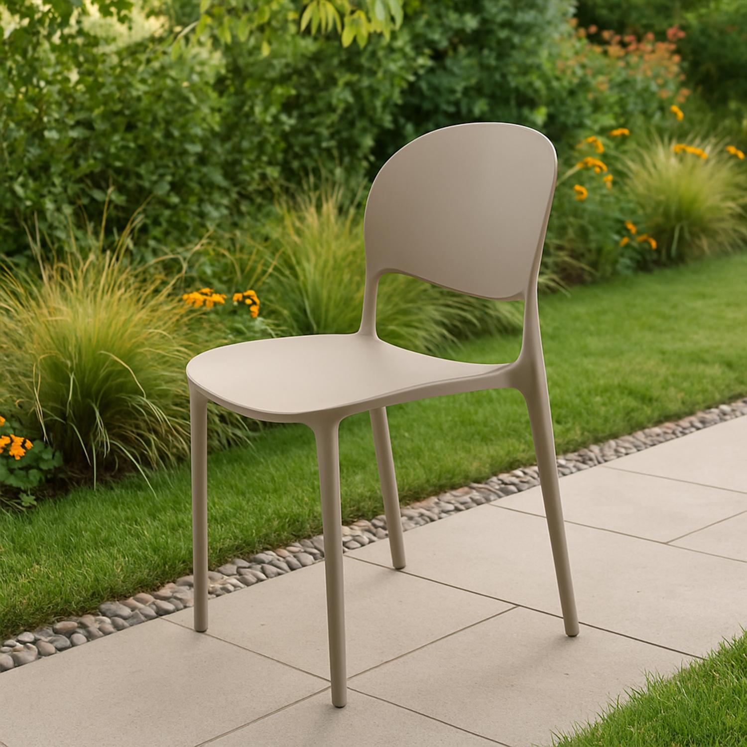 SILLA PLASTICO APILABLE DECO SEVILLA GRIS ESCANDINAVIA - 4