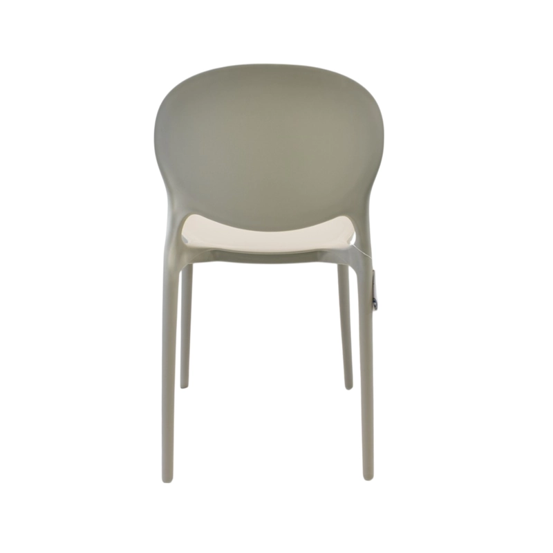 SILLA PLASTICO APILABLE DECO BERLIN GRIS ESCANDINAVIA - 3