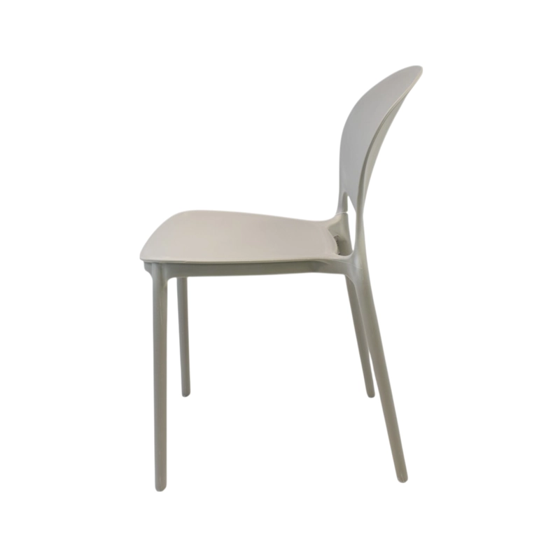 SILLA PLASTICO APILABLE DECO BERLIN GRIS ESCANDINAVIA - 4