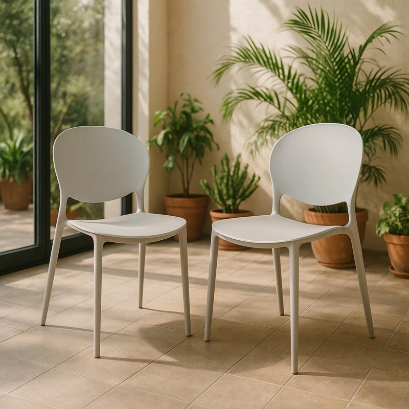 SILLA PLASTICO APILABLE DECO BERLIN GRIS ESCANDINAVIA - 7
