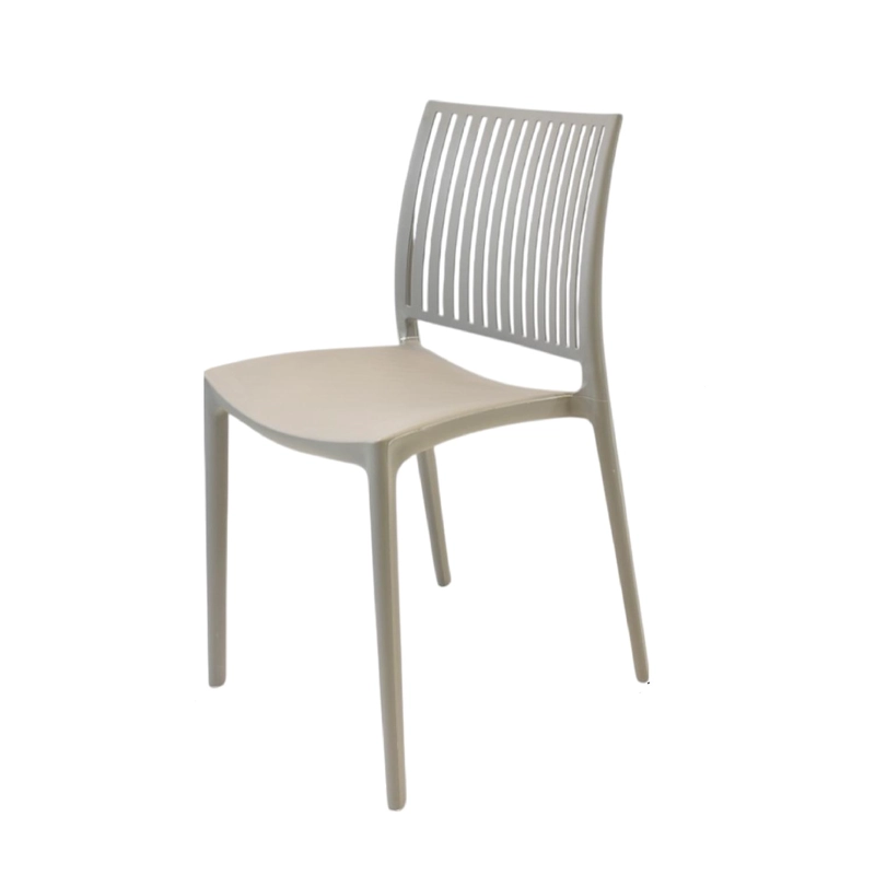 SILLA PLASTICO APILABLE DECO NORUEGA GRIS ESCANDINAVIA - 1