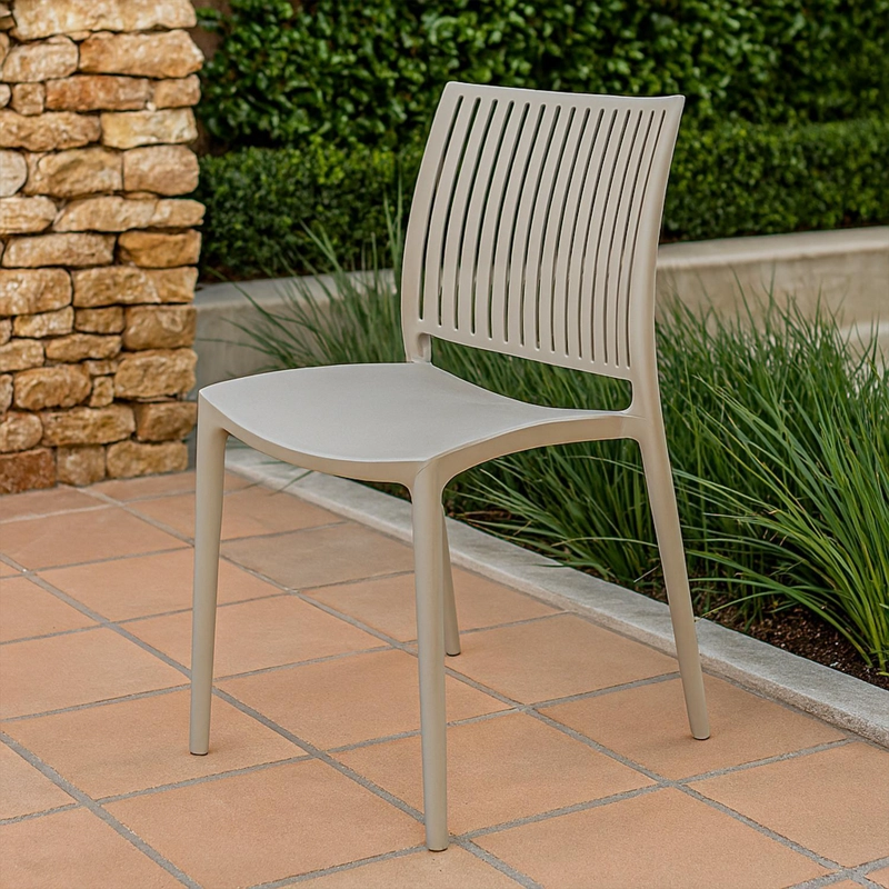 SILLA PLASTICO APILABLE DECO NORUEGA GRIS ESCANDINAVIA - 8