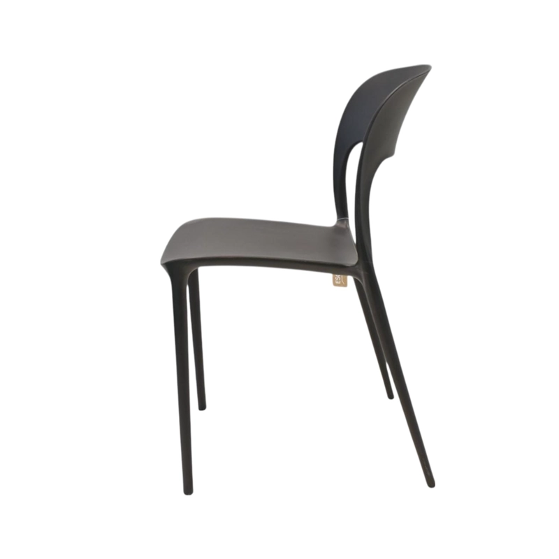 SILLA PLASTICO APILABLE DECO NUREMBERG NEGRO ESCANDINAVIA - 5