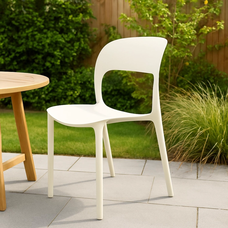 SILLA PLASTICO APILABLE DECO NUREMBERG BLANCA ESCANDINAVIA - 8