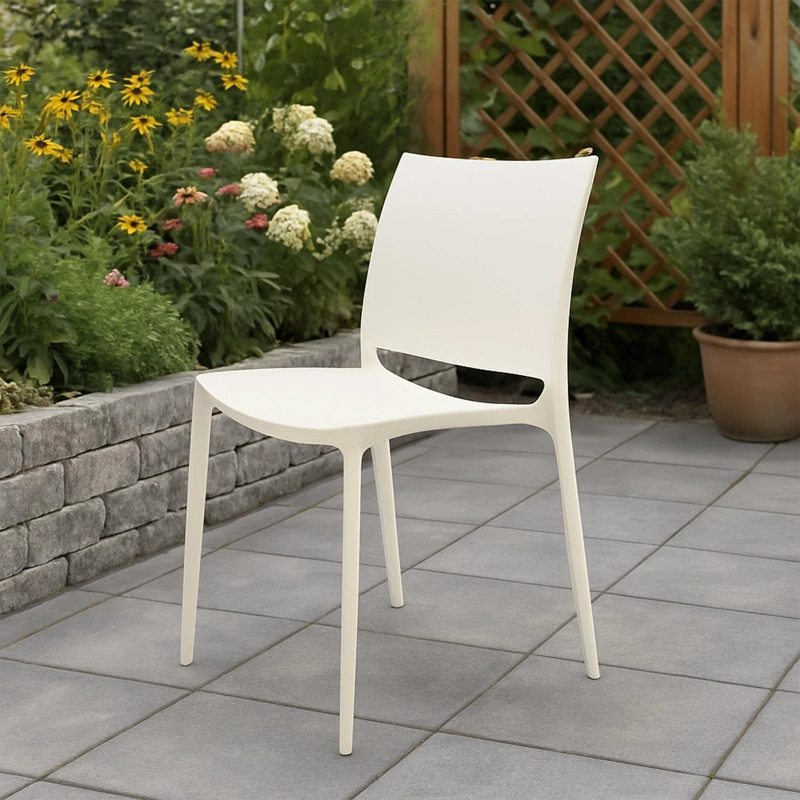 SILLA PLASTICO APILABLE DECO DRESDEN BLANCA ESCANDINAVIA - 7