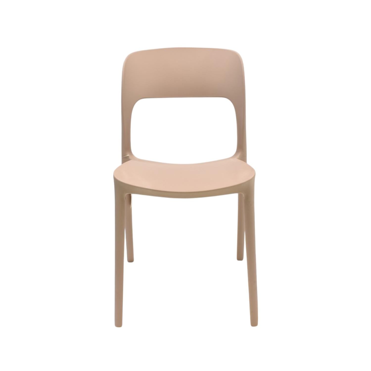 SILLA PLASTICO APILABLE DECO NUREMBERG BEIGE ESCANDINAVIA - 1