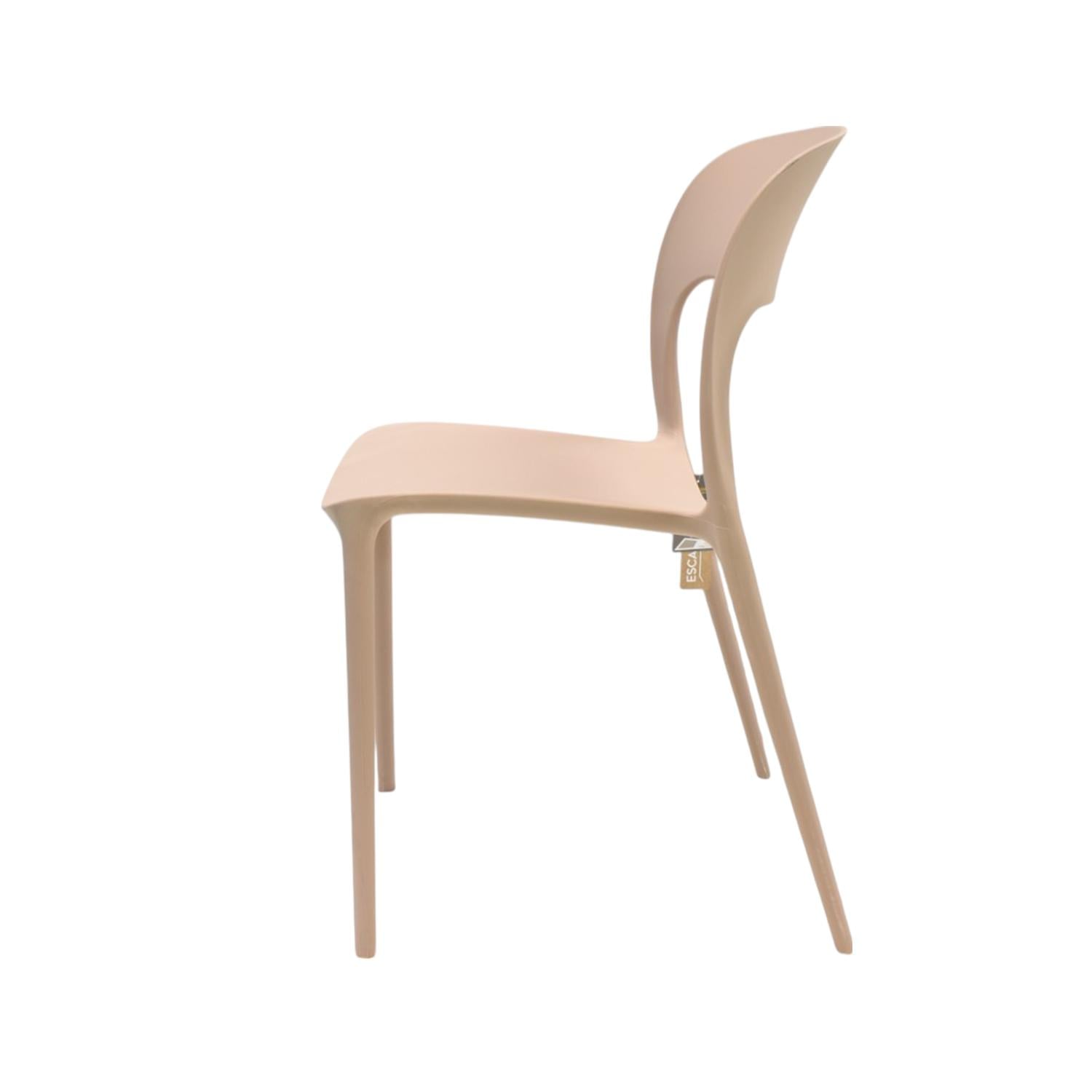 SILLA PLASTICO APILABLE DECO NUREMBERG BEIGE ESCANDINAVIA - 3