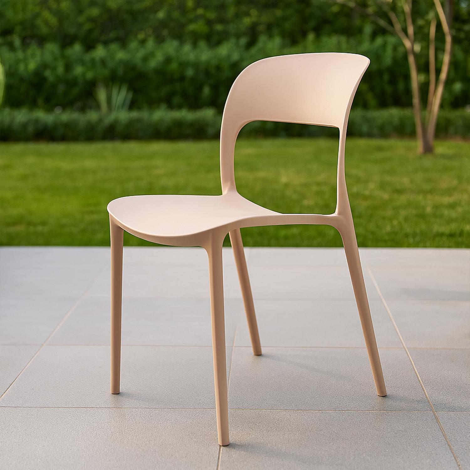 SILLA PLASTICO APILABLE DECO NUREMBERG BEIGE ESCANDINAVIA - 7