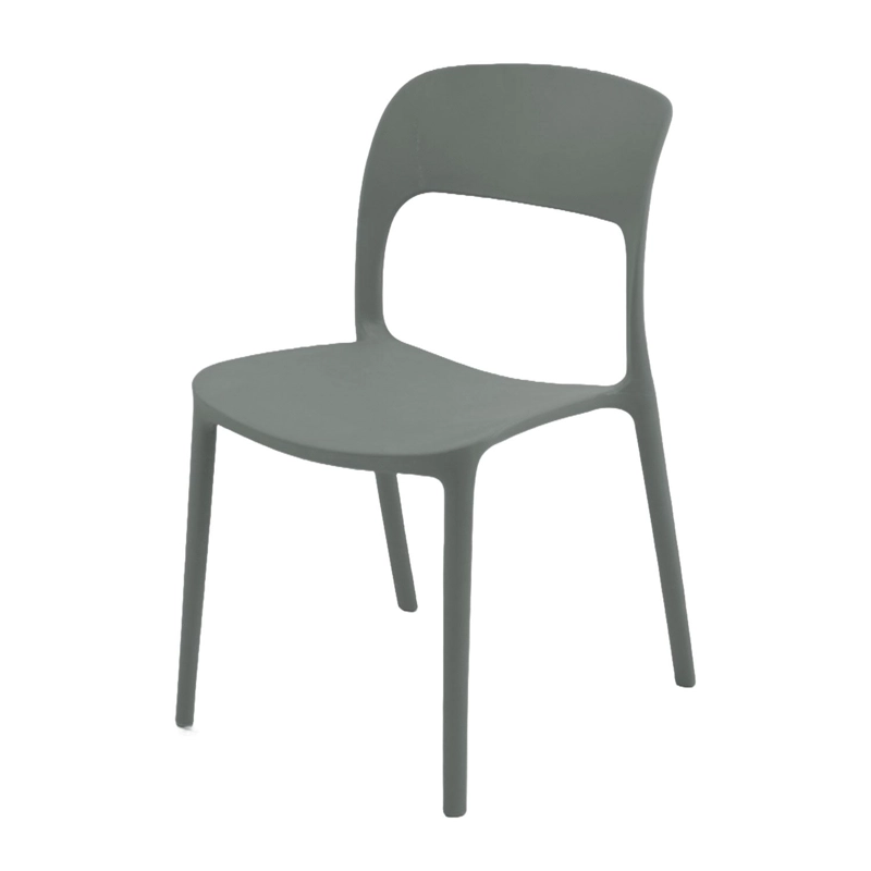 SILLA PLASTICO APILABLE DECO NUREMBERG GRIS ESCANDINAVIA - 1