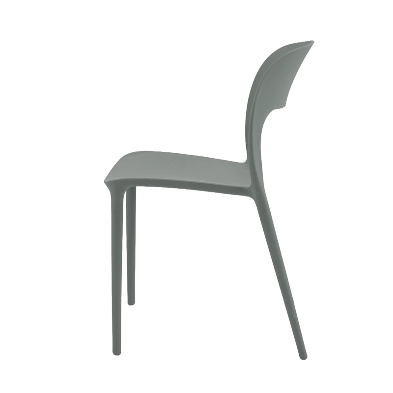 SILLA PLASTICO APILABLE DECO NUREMBERG GRIS ESCANDINAVIA - 6
