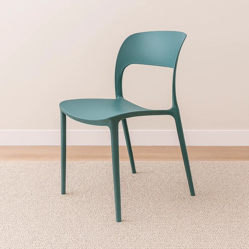 SILLA PLASTICO APILABLE DECO NUREMBERG AZUL ESCANDINAVIA - 5
