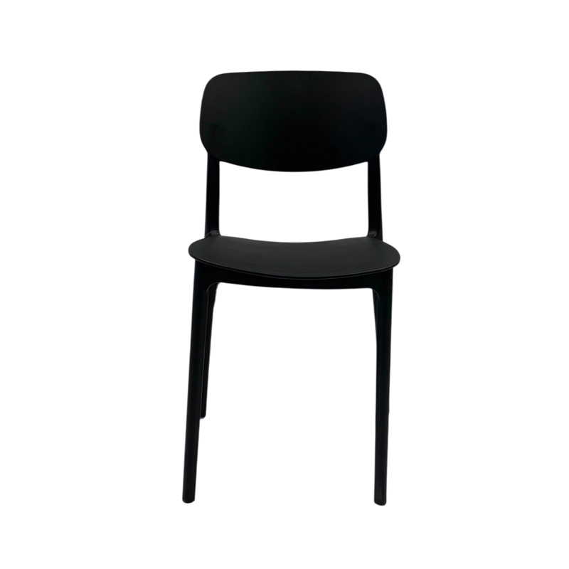 SILLA PLASTICO APILABLE DECO ESTOCOLMO NEGRO ESCANDINAVIA - 2
