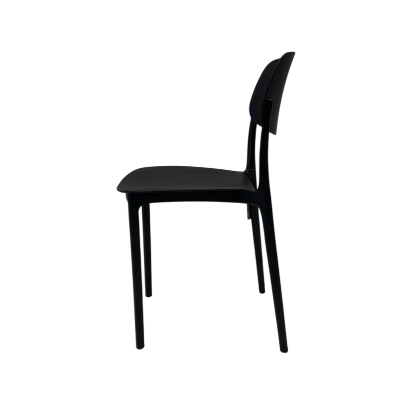 SILLA PLASTICO APILABLE DECO ESTOCOLMO NEGRO ESCANDINAVIA - 4