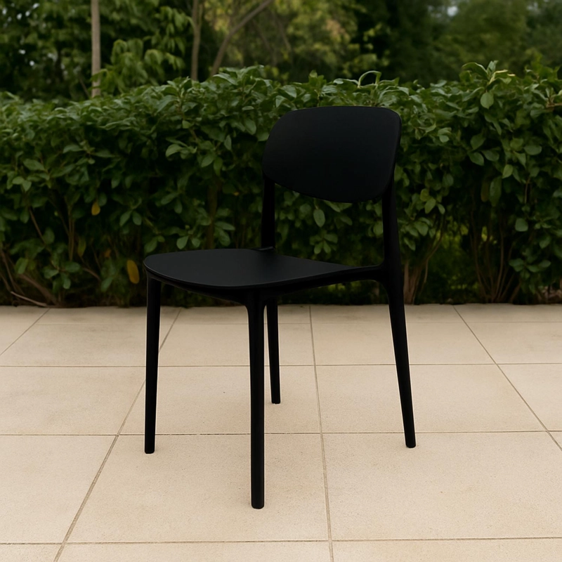 SILLA PLASTICO APILABLE DECO ESTOCOLMO NEGRO ESCANDINAVIA - 7
