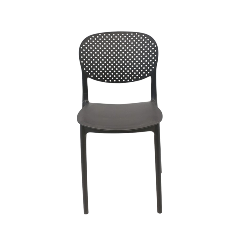 SILLA PLASTICO APILABLE DECO HAMBURG NEGRA ESCANDINAVIA - 4
