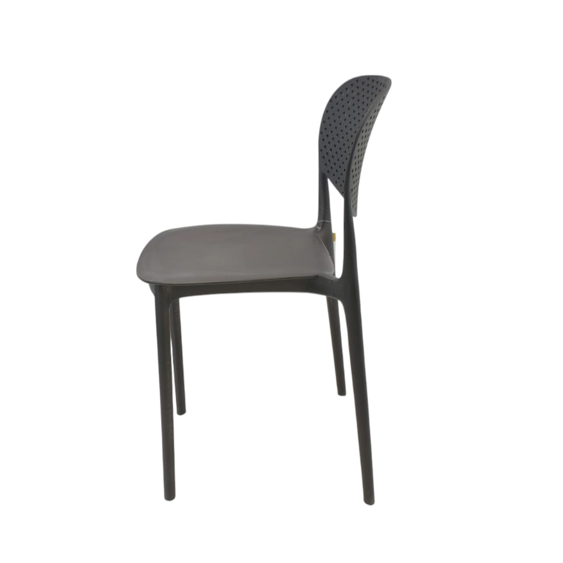 SILLA PLASTICO APILABLE DECO HAMBURG NEGRA ESCANDINAVIA - 6