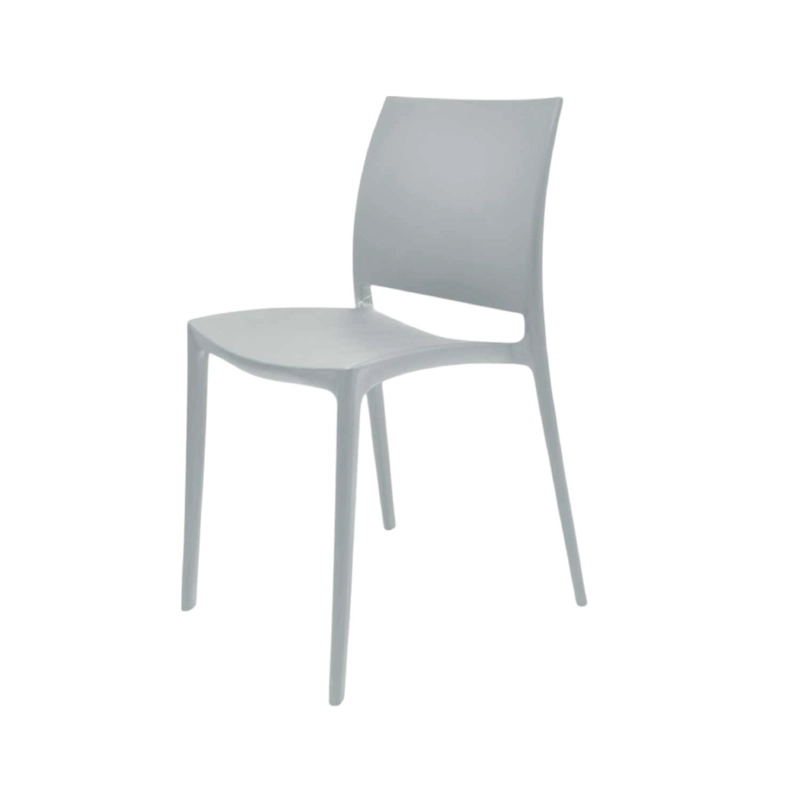 SILLA PLASTICO APILABLE DECO DRESDEN GRIS ESCANDINAVIA - 4
