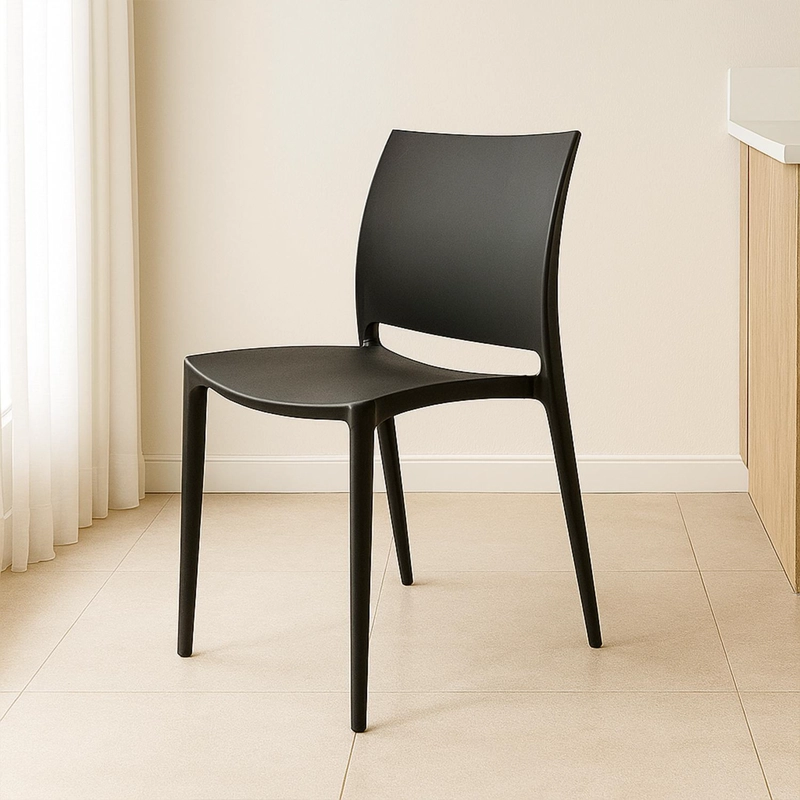 SILLA PLASTICO APILABLE DECO DRESDEN GRIS ESCANDINAVIA - 8