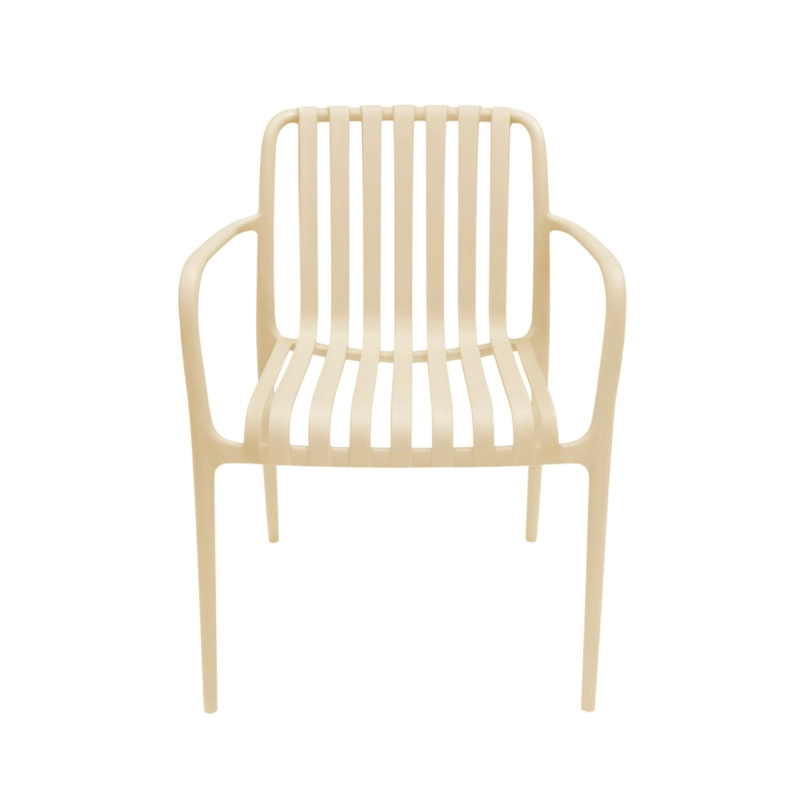 SILLA PLASTICO APILABLE DECO BONN BEIGE ESCANDINAVIA - 2