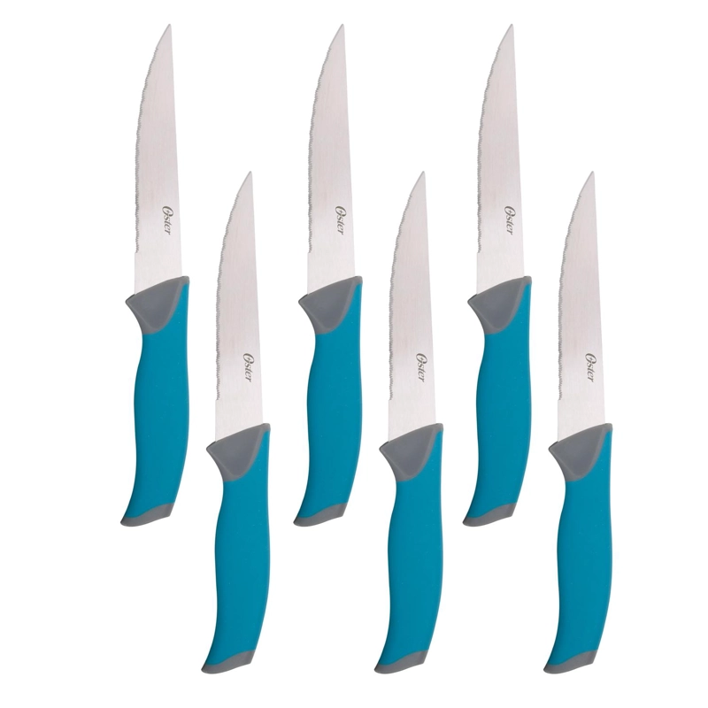 OSTER SET DE CUCHILLOS LINDBERGH ACERO 14 PIEZAS INOX AZUL - 2