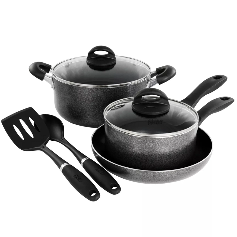 OSTER BATERIA DE COCINA ALUMINIO CLAIRBONE 7 PIEZAS - 1