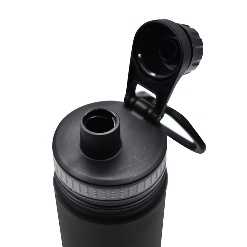 BOTELLA METALICA TE RMICA INSULADA 600ML NEGRO NAT GEO - 6