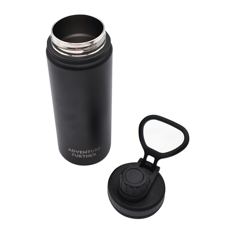 BOTELLA METALICA TE RMICA INSULADA 600ML NEGRO NAT GEO - 7