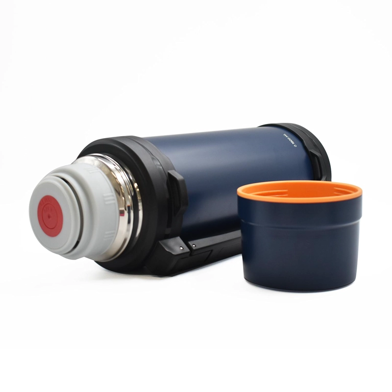 TERMO AGUA ACERO INOX MANGO MOVIBLE TAPA STOPPER 1.8L AZUL - 3