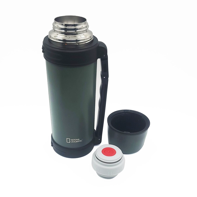 TERMO AGUA ACERO INOX MANGO MOVIBLE TAPA STOPPER 1.8L VERDE - 2