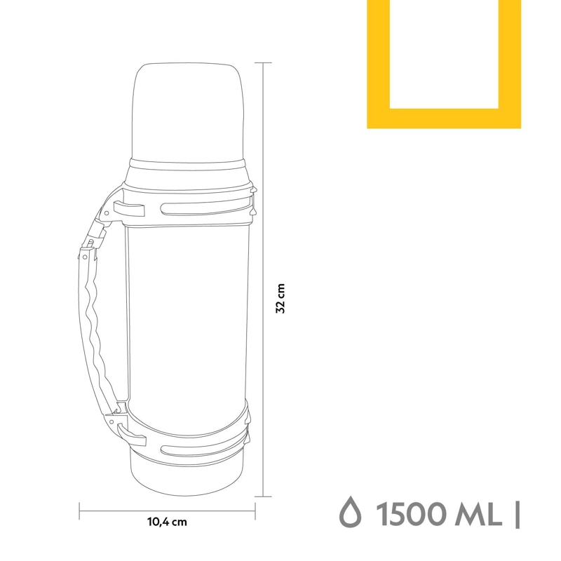 TERMO METALICO NEGRO 1500ML NATIONAL GEOGRAPHIC - 6