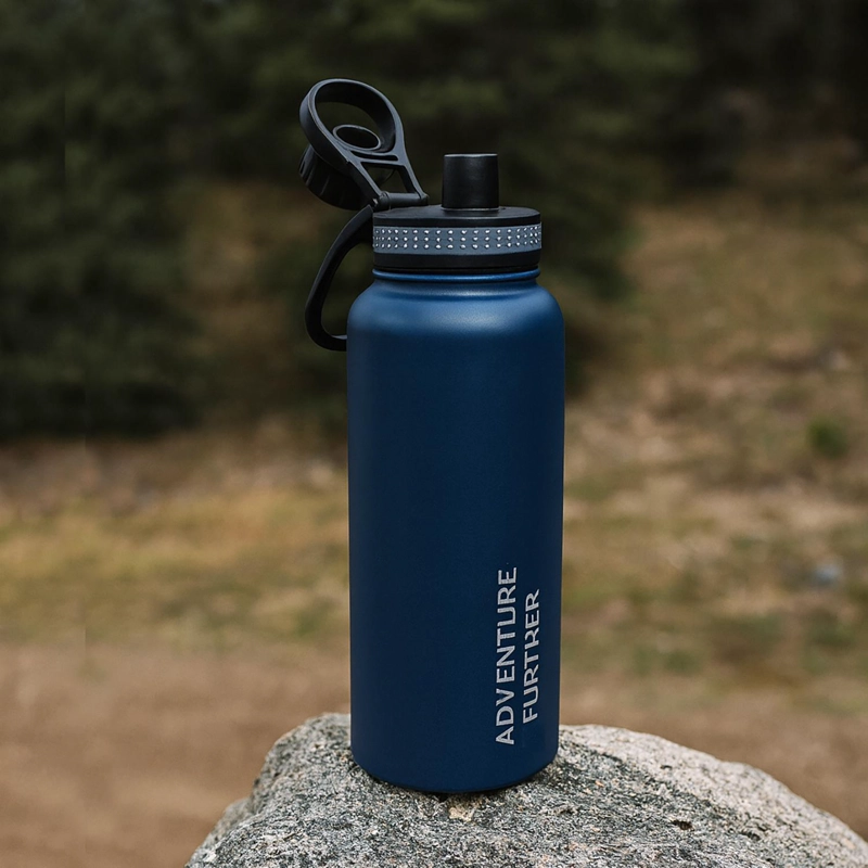 BOTELLA METALICA TE RMICA INSULADA 1LT AZUL NAT GEO - 7
