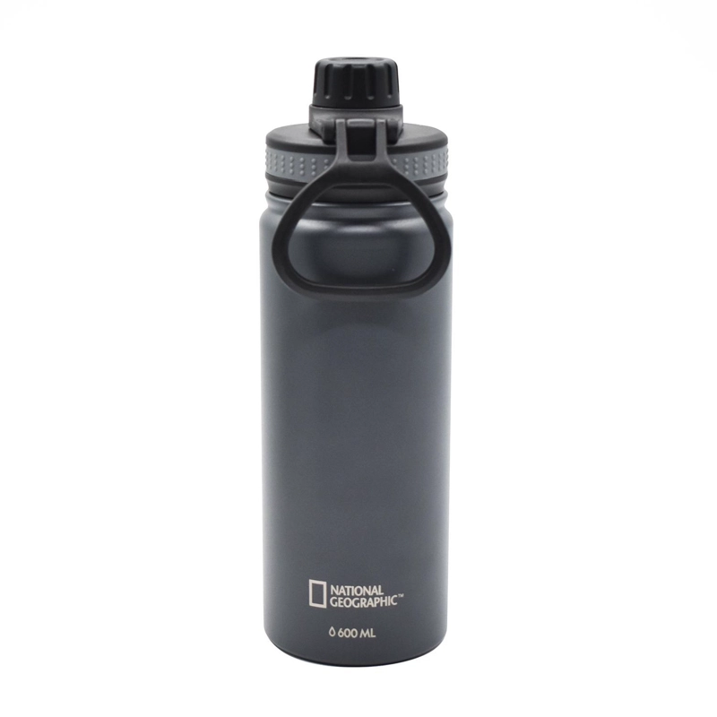 BOTELLA METALICA TE RMICA INSULADA 600ML GRIS NAT GEO - 4