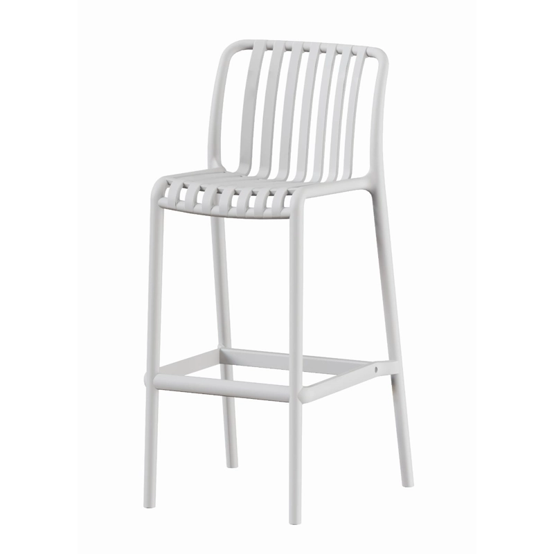 PISO TABURETE SILLA ALTA BAR COCINA MAGNUS 65CM BLANCO - 1