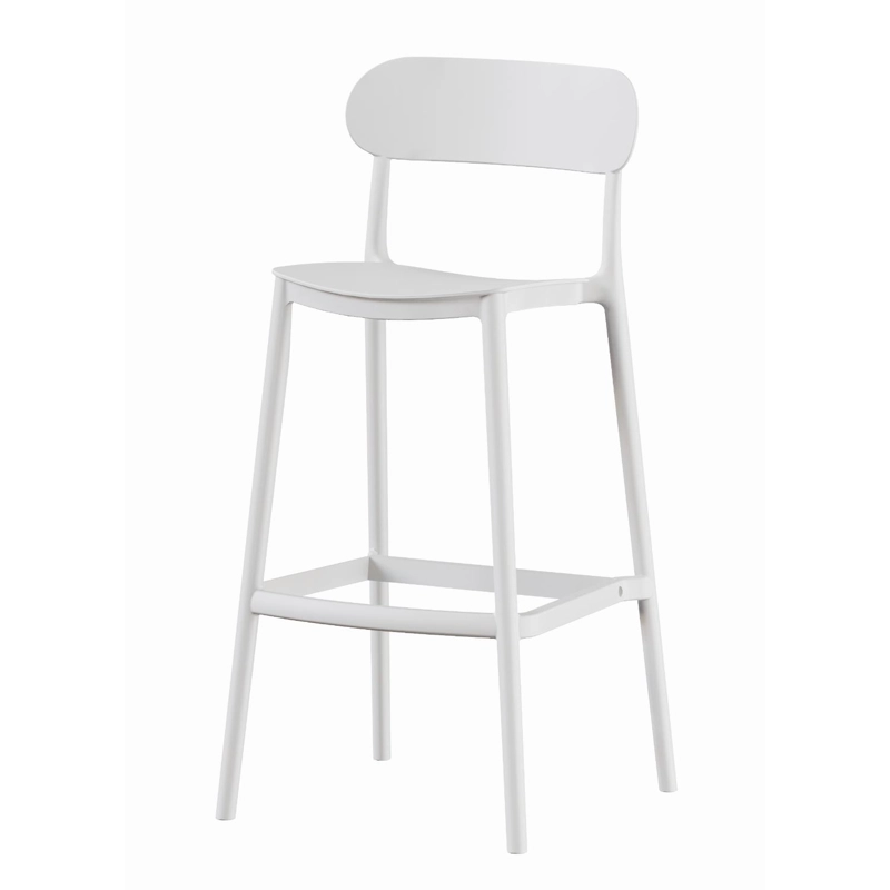 PISO TABURETE SILLA ALTA BAR COCINA NILS 75CM BLANCA - 1