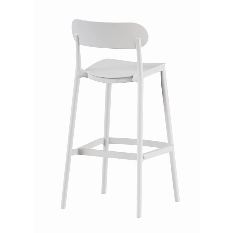 PISO TABURETE SILLA ALTA BAR COCINA NILS 75CM BLANCA - 6
