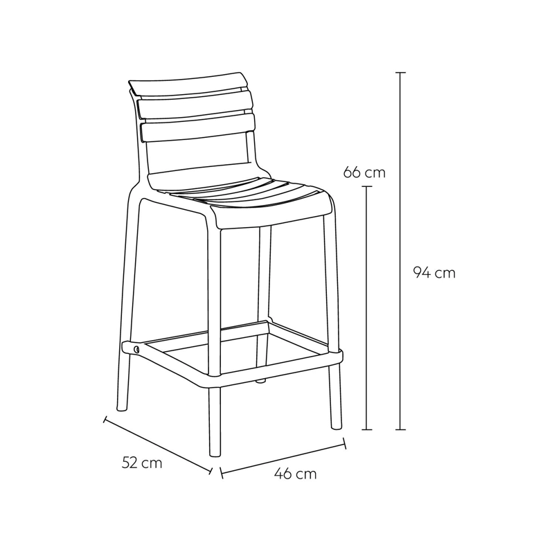 PISO TABURETE SILLA ALTA BAR COCINA GALT 65CM GRIS - 3