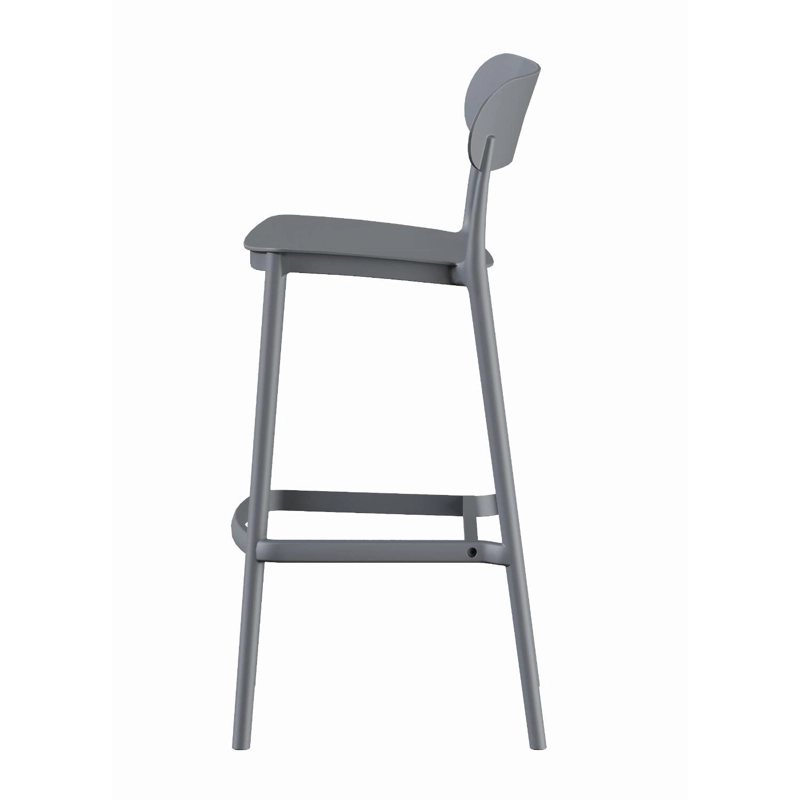 PISO TABURETE SILLA ALTA BAR COCINA NILS 75CM GRIS OSCURO - 5