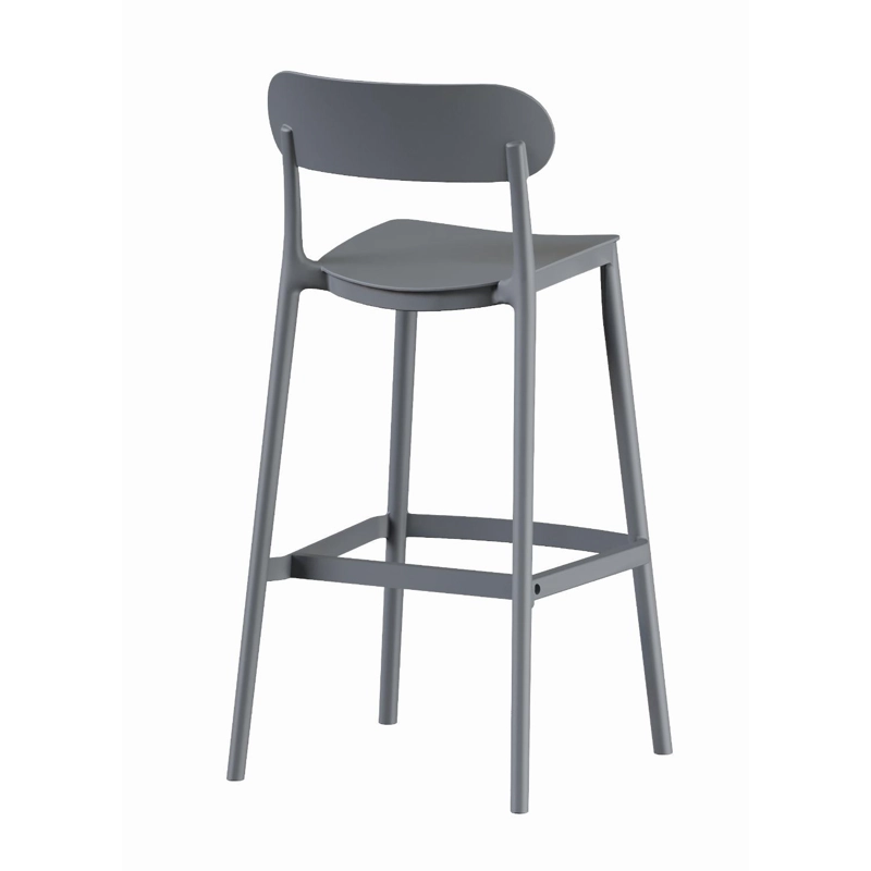 PISO TABURETE SILLA ALTA BAR COCINA NILS 75CM GRIS OSCURO - 6