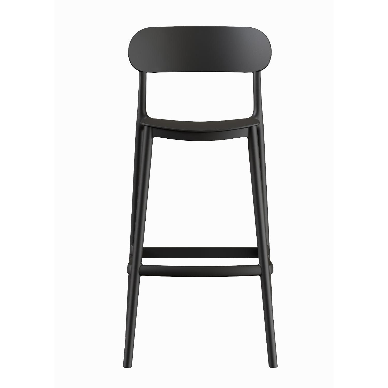PISO TABURETE SILLA ALTA BAR COCINA NILS 75 CM NEGRA - 4