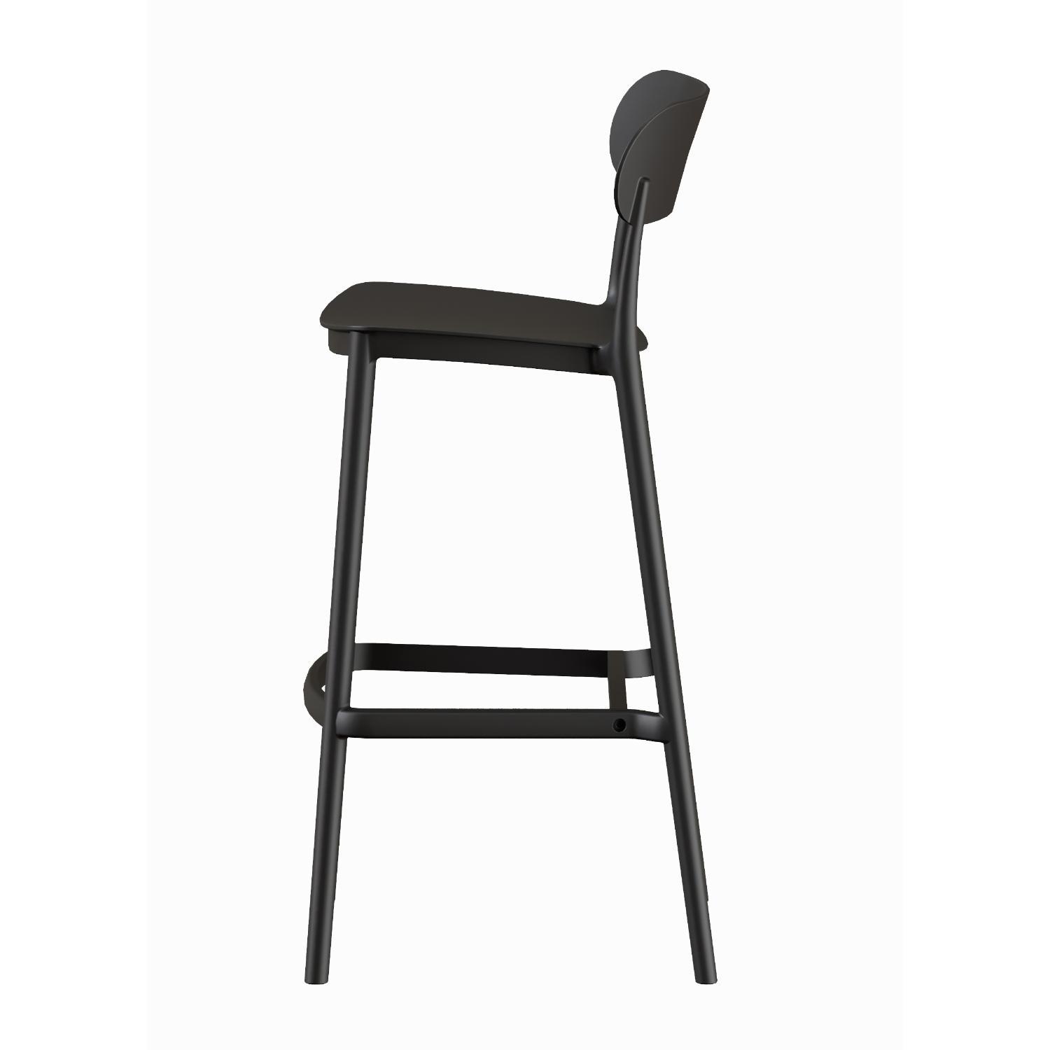 PISO TABURETE SILLA ALTA BAR COCINA NILS 75 CM NEGRA - 5