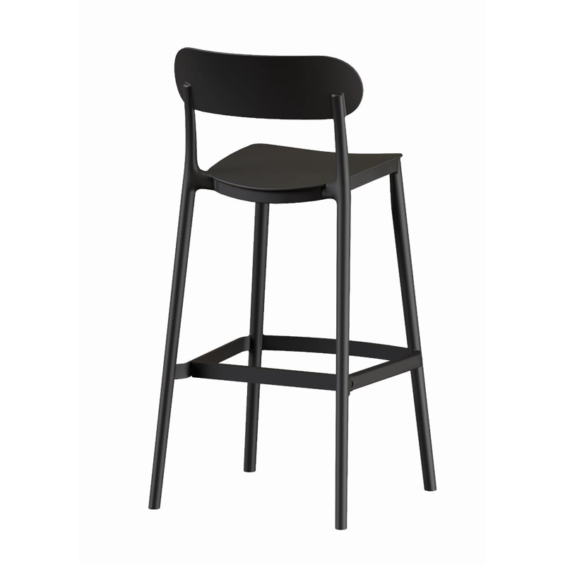 PISO TABURETE SILLA ALTA BAR COCINA NILS 75 CM NEGRA - 6