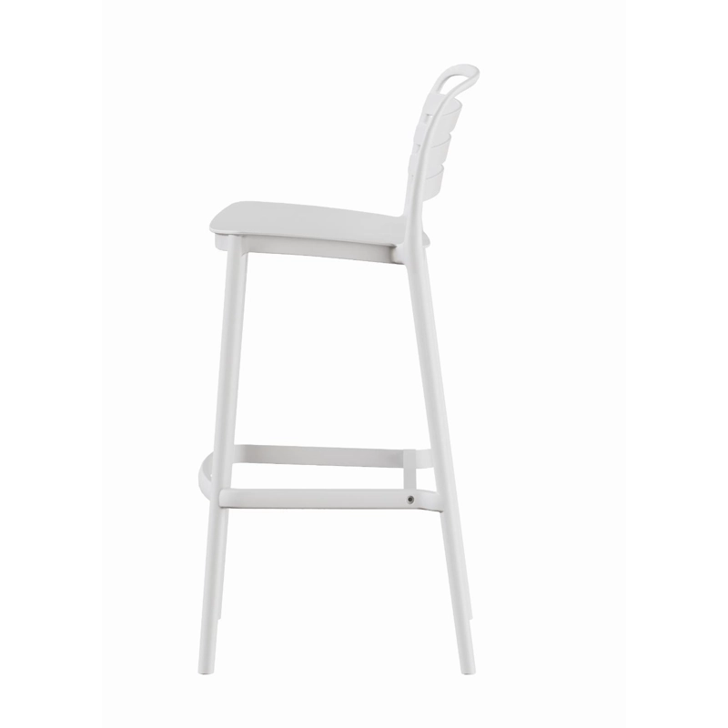 PISO TABURETE SILLA ALTA BAR COCINA RAGNAR 75CM BLANCA - 5