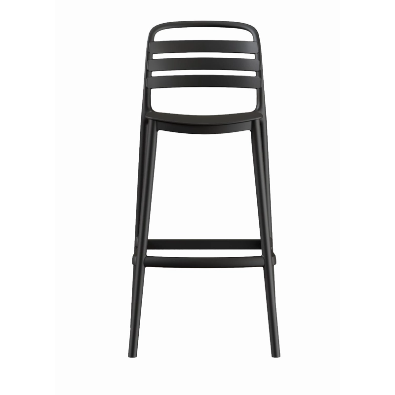 PISO TABURETE SILLA ALTA BAR COCINA RAGNAR 75CM NEGRA - 4