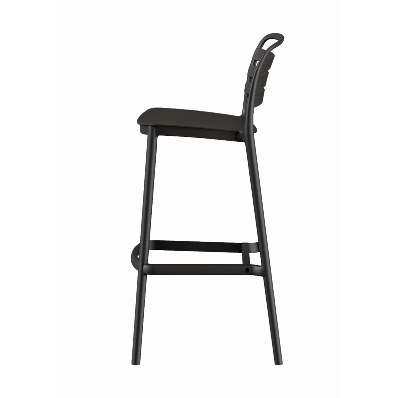 PISO TABURETE SILLA ALTA BAR COCINA RAGNAR 75CM NEGRA - 5