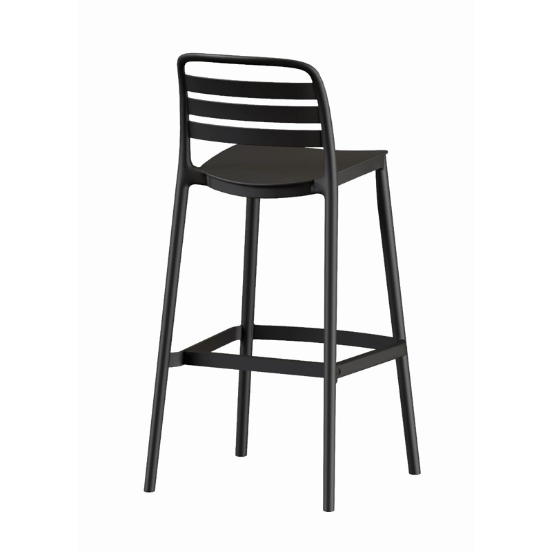 PISO TABURETE SILLA ALTA BAR COCINA RAGNAR 75CM NEGRA - 6